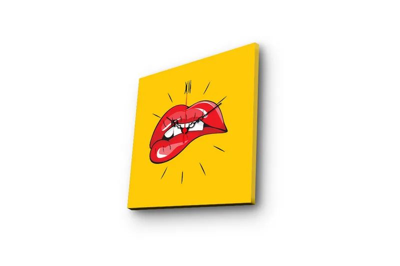 Dekorativt Canvas Maleri med Ur - Flerfarvet - Boligtilbehør - Vægdekoration - Vægure & Ure