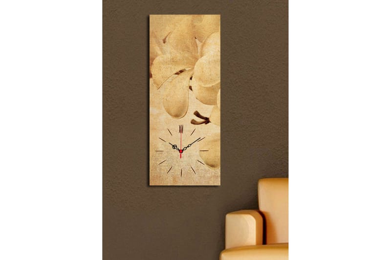 Dekorativt Canvas Maleri med Ur - Flerfarvet - Boligtilbehør - Vægdekoration - Vægure & Ure