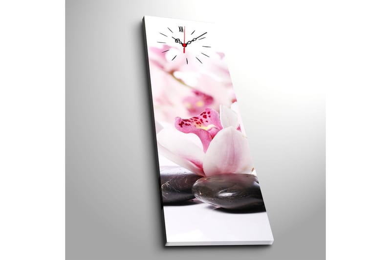 Dekorativt Canvas Maleri med Ur - Flerfarvet - Boligtilbehør - Vægdekoration - Vægure & Ure