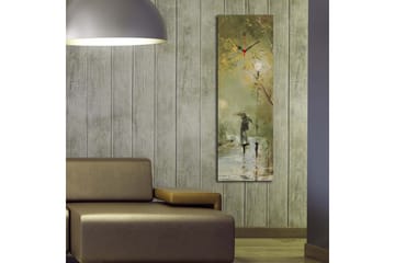 Dekorativt Canvas Maleri med Ur - Flerfarvet - Boligtilbehør - Vægdekoration - Vægure & Ure
