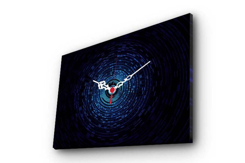 Dekorativt Canvas Maleri med Ur, Flerfarvet