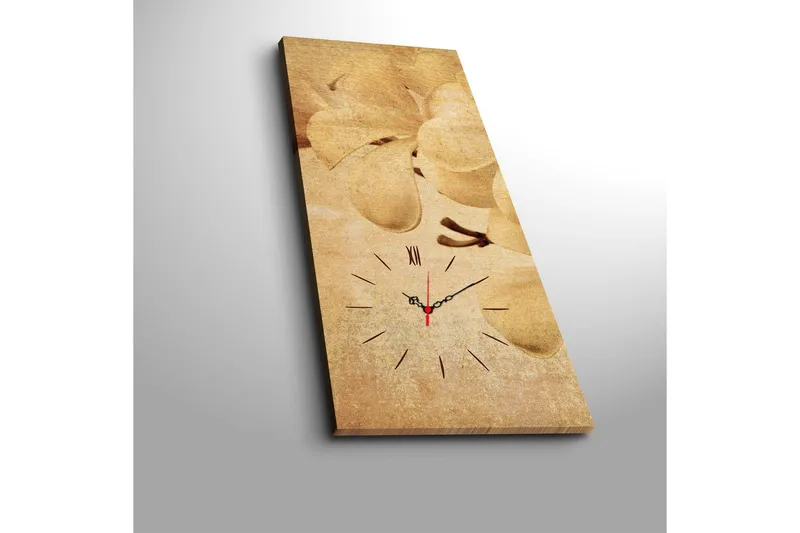 Dekorativt Canvas Maleri med Ur - Flerfarvet - Boligtilbehør - Vægdekoration - Vægure & Ure