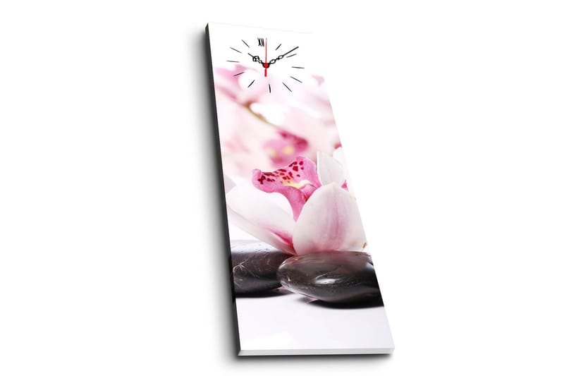 Dekorativt Canvas Maleri med Ur - Flerfarvet - Boligtilbehør - Vægdekoration - Vægure & Ure