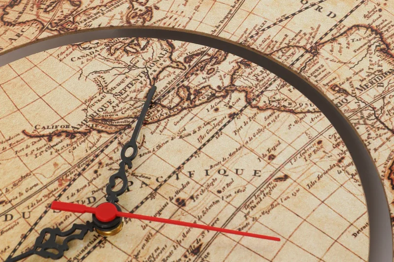 Dekorativt MDF-Ur 2 Dele - Flerfarvet - Boligtilbehør - Vægdekoration - Vægure & Ure