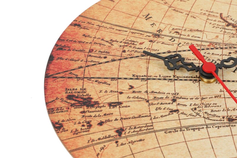 Dekorativt MDF-Ur 2 Dele - Flerfarvet - Boligtilbehør - Vægdekoration - Vægure & Ure