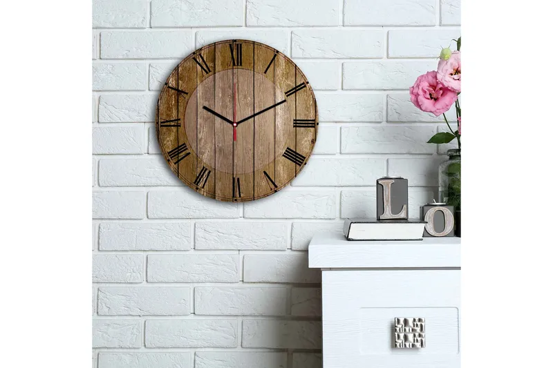 Dekorativt MDF-Ur - Flerfarvet - Boligtilbehør - Vægdekoration - Vægure & Ure