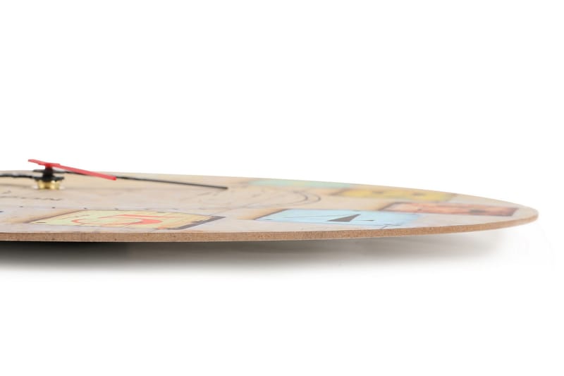 Dekorativt MDF-Ur - Flerfarvet - Boligtilbehør - Vægdekoration - Vægure & Ure