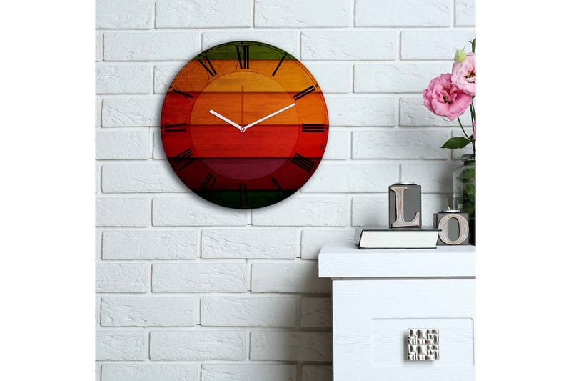 Dekorativt MDF-Ur - Flerfarvet - Boligtilbehør - Vægdekoration - Vægure & Ure