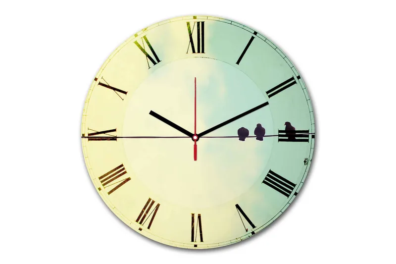 Dekorativt MDF-Ur, Flerfarvet