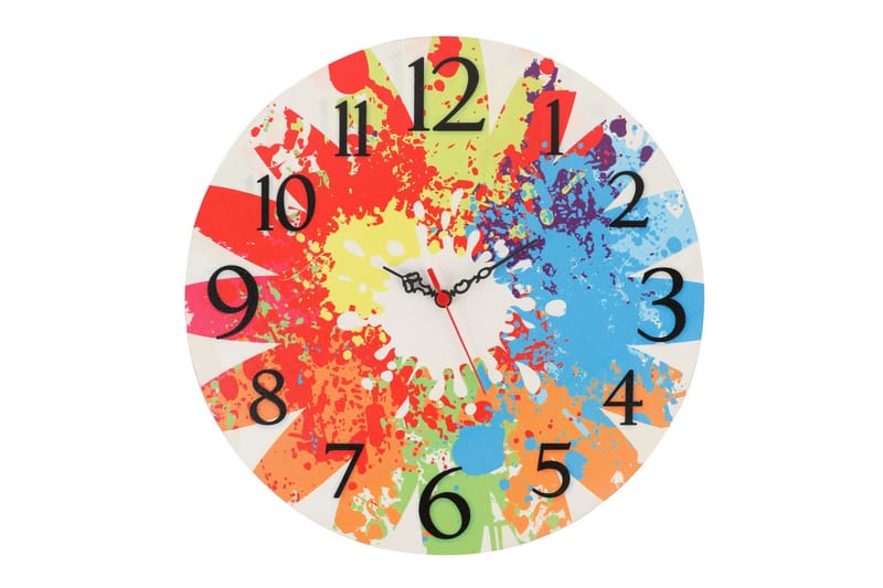 Dekorativt MDF-Ur, Flerfarvet