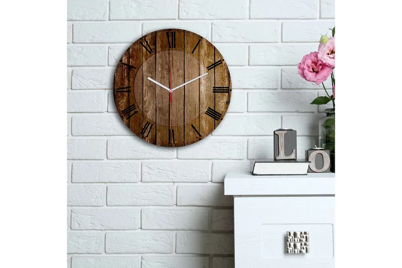 Dekorativt MDF-Ur - Flerfarvet - Boligtilbehør - Vægdekoration - Vægure & Ure