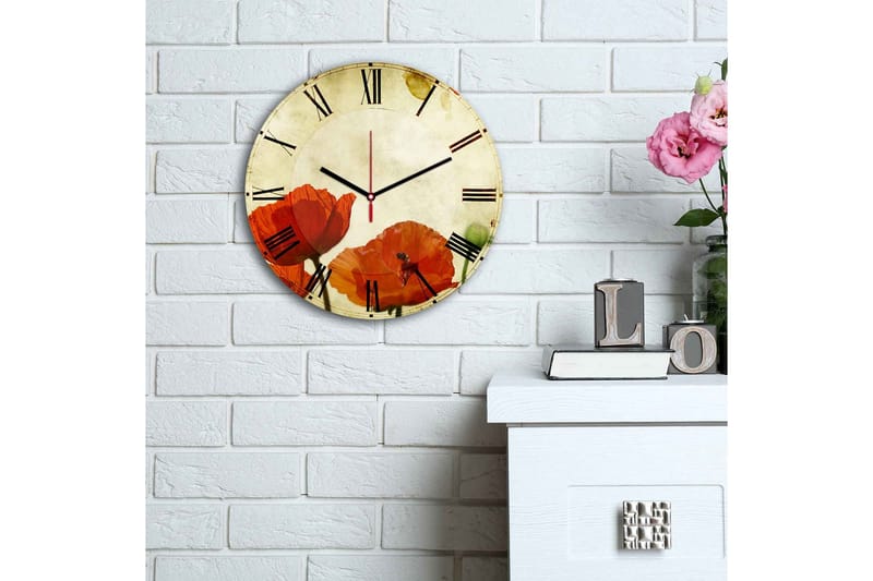 Dekorativt MDF-Ur - Flerfarvet - Boligtilbehør - Vægdekoration - Vægure & Ure