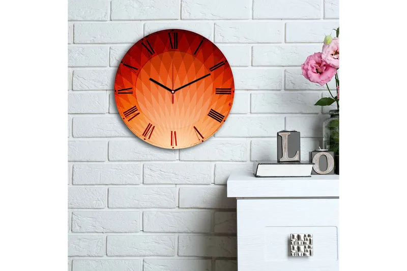 Dekorativt MDF-Ur - Flerfarvet - Boligtilbehør - Vægdekoration - Vægure & Ure
