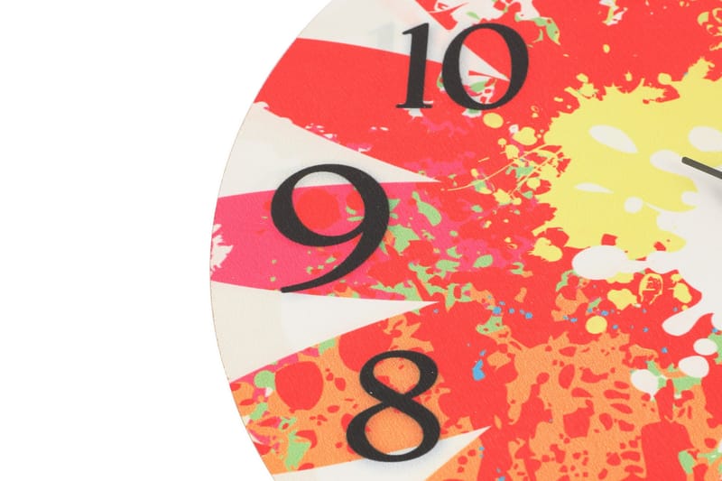 Dekorativt MDF-Ur - Flerfarvet - Boligtilbehør - Vægdekoration - Vægure & Ure