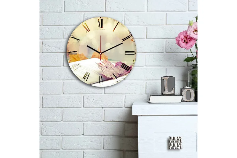 Dekorativt MDF-Ur - Flerfarvet - Boligtilbehør - Vægdekoration - Vægure & Ure