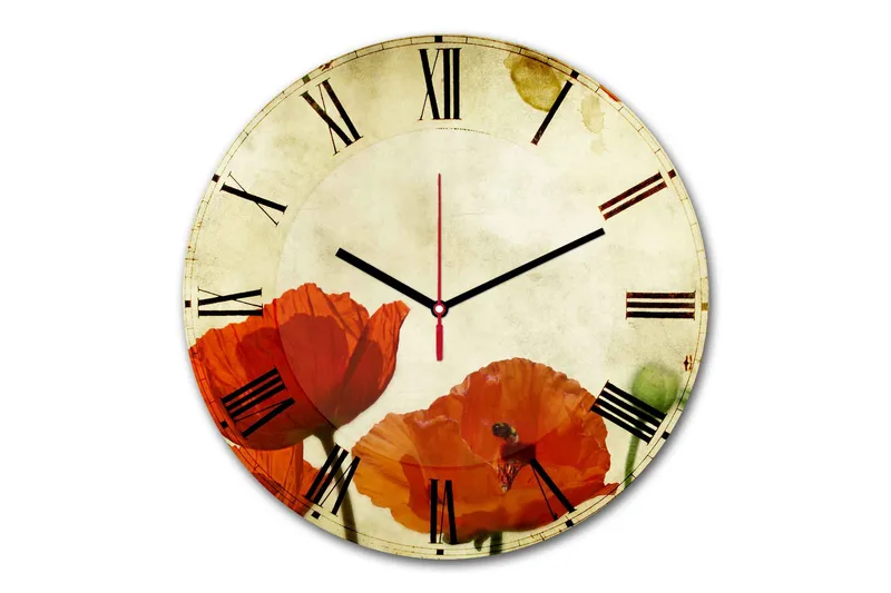 Dekorativt MDF-Ur, Flerfarvet