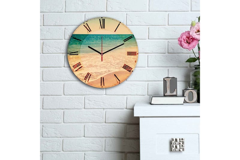 Dekorativt MDF-Ur - Flerfarvet - Boligtilbehør - Vægdekoration - Vægure & Ure