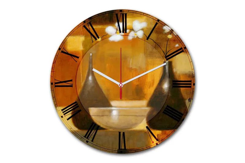 Dekorativt MDF-Ur, Flerfarvet