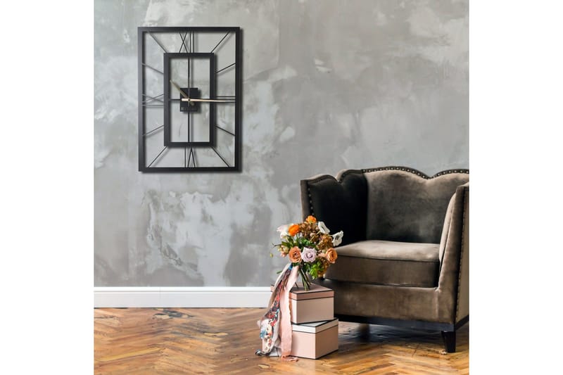 Dekorativt Metal Vægur - Sort - Boligtilbehør - Vægdekoration - Vægure & Ure