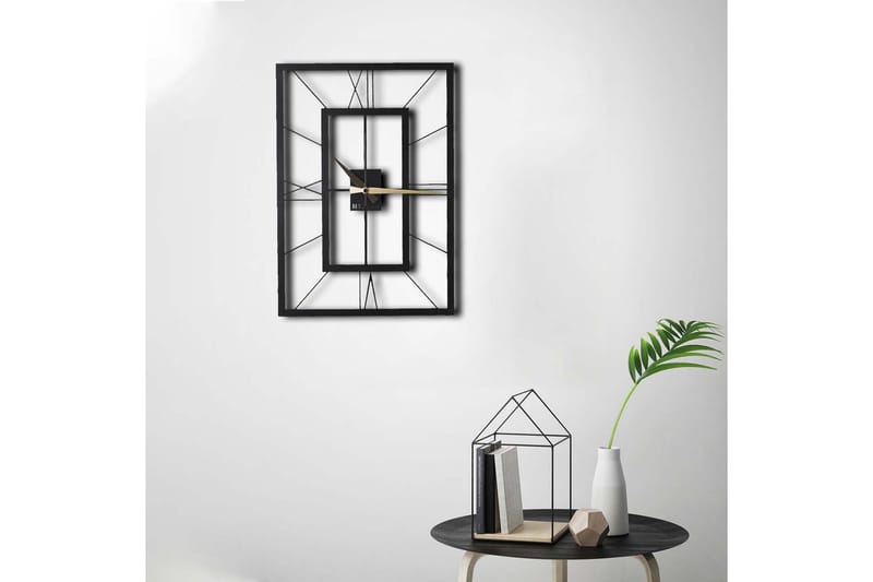 Dekorativt Metal Vægur - Sort - Boligtilbehør - Vægdekoration - Vægure & Ure