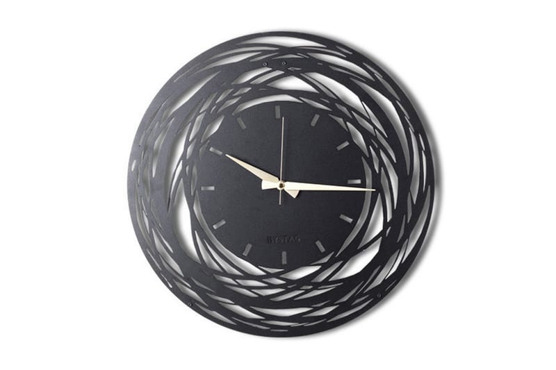 Dekorativt Metal Vægur - Sort - Boligtilbehør - Vægdekoration - Vægure & Ure