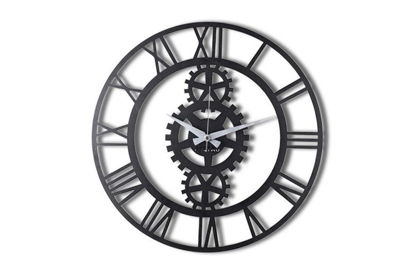 Dekorativt Metal Vægur - Sort - Boligtilbehør - Vægdekoration - Vægure & Ure