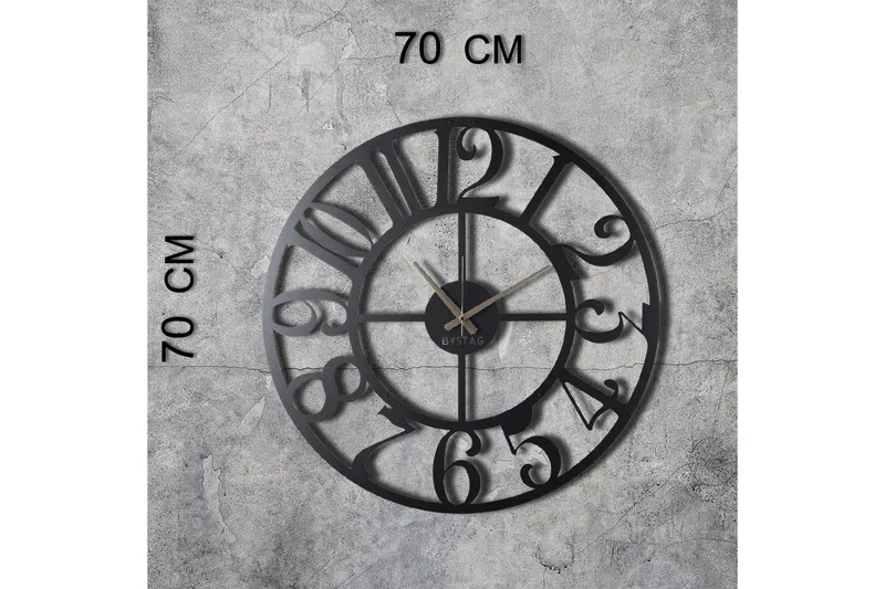 Dekorativt Metal Vægur - Sort - Boligtilbehør - Vægdekoration - Vægure & Ure