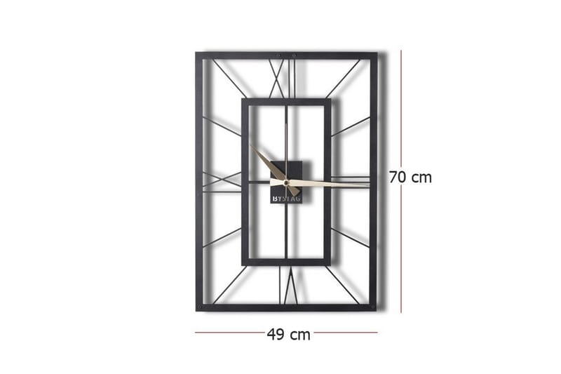 Dekorativt Metal Vægur - Sort - Dekoration - Vægure & Ure