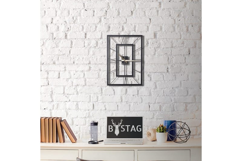 Dekorativt Metal Vægur - Sort - Boligtilbehør - Vægdekoration - Vægure & Ure