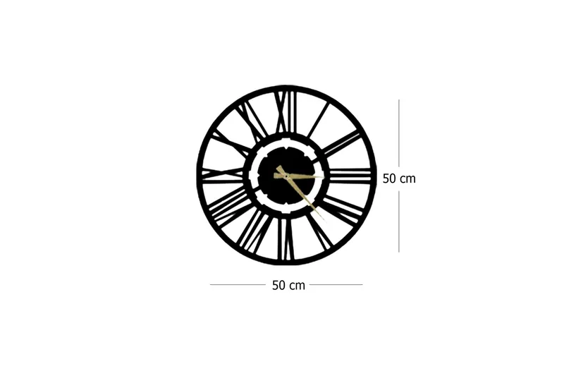 Dekorativt Metal Vægur - Sort - Boligtilbehør - Vægdekoration - Vægure & Ure