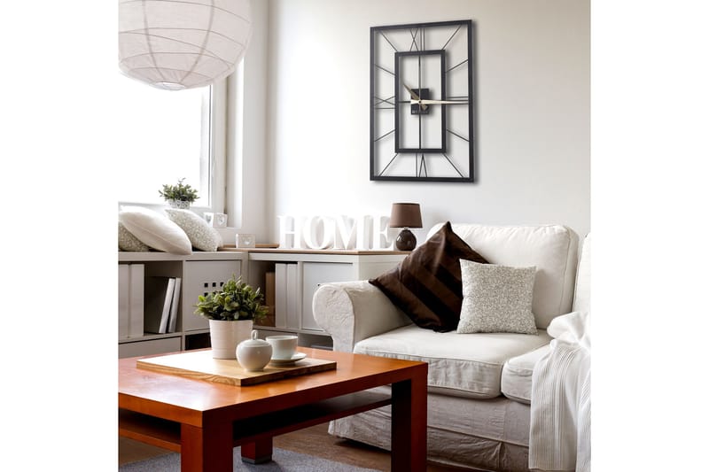 Dekorativt Metal Vægur - Sort - Boligtilbehør - Vægdekoration - Vægure & Ure