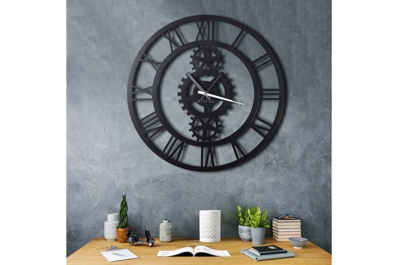 Dekorativt Metal Vægur - Sort - Boligtilbehør - Vægdekoration - Vægure & Ure