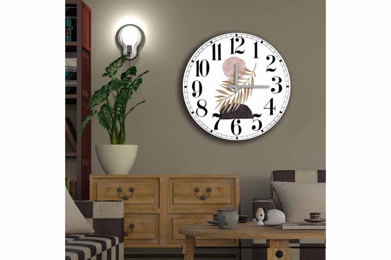 Diyadin Dekorativ ur 50 cm Rund blomst - Flerfarvet - Boligtilbehør - Vægdekoration - Vægure & Ure