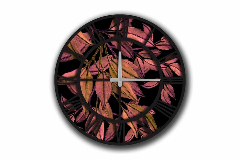 Diyadin Dekorativ ur 50 cm Rund blomst, Flerfarvet