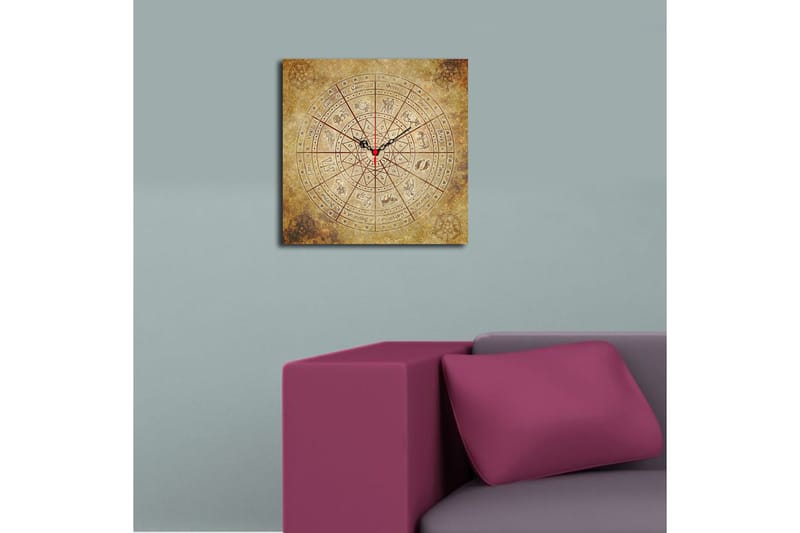 Diyadin Dekorativt ur 40x40 cm - Flerfarvet - Boligtilbehør - Vægdekoration - Vægure & Ure
