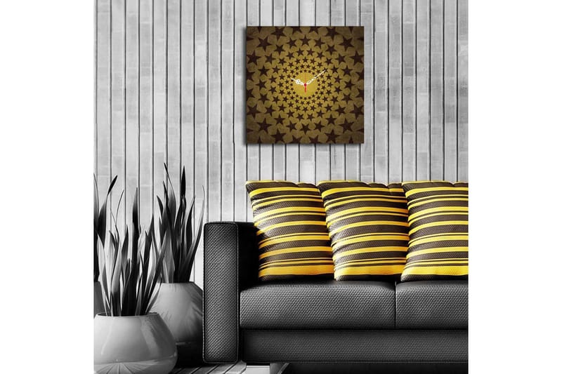 Diyadin Dekorativt ur 40x40 cm - Flerfarvet - Boligtilbehør - Vægdekoration - Vægure & Ure