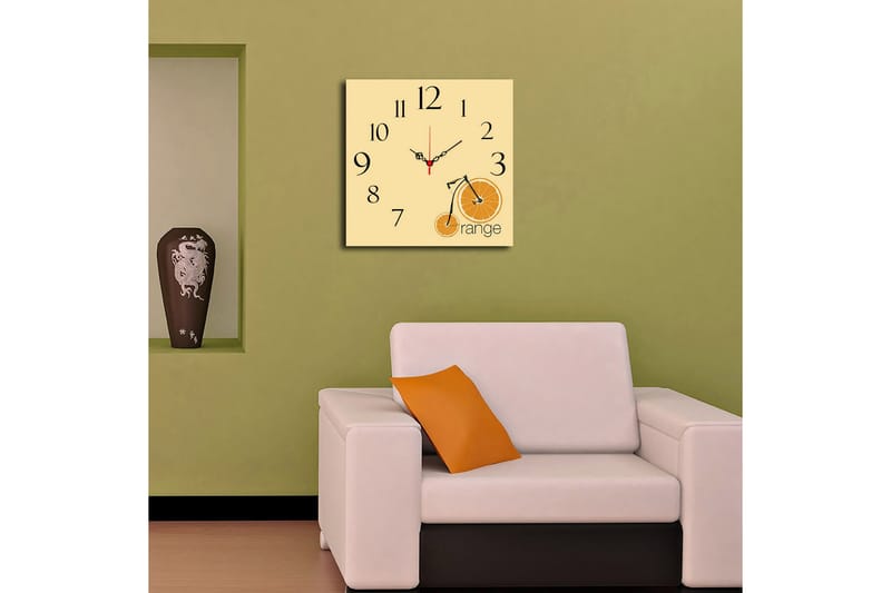 Diyadin Dekorativt ur 40x40 cm - Flerfarvet - Boligtilbehør - Vægdekoration - Vægure & Ure