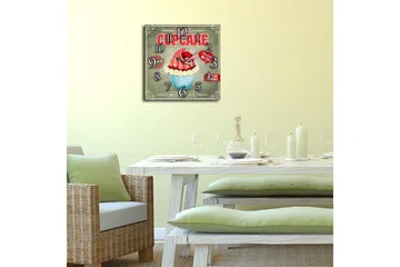 Diyadin Dekorativt ur 40x40 cm Køkken - Flerfarvet - Boligtilbehør - Vægdekoration - Vægure & Ure