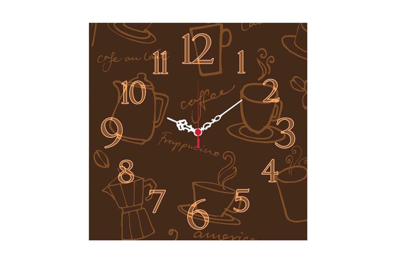 Diyadin Dekorativt ur 40x40 cm Køkken, Flerfarvet