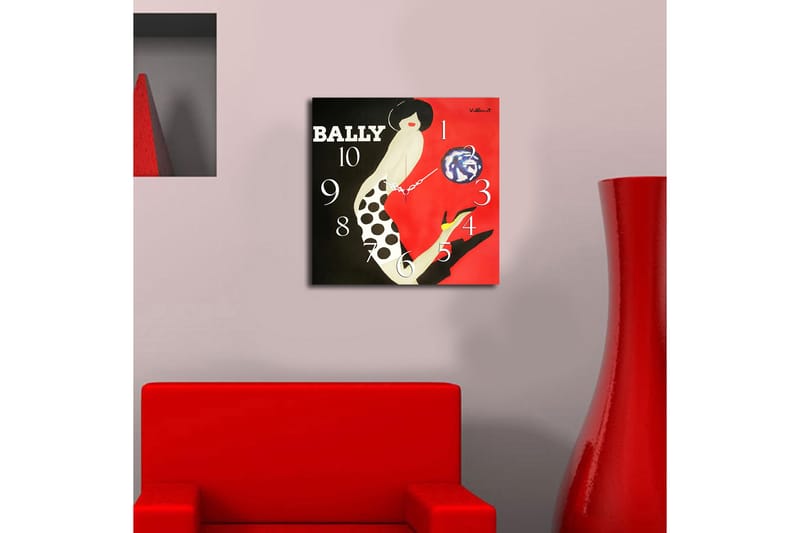 Diyadin Dekorativt ur 40x40 cm Musik - Flerfarvet - Boligtilbehør - Vægdekoration - Vægure & Ure