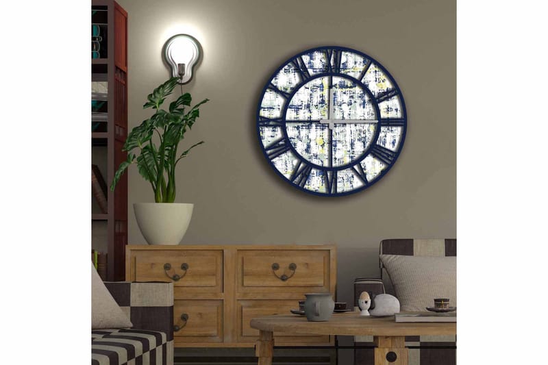 Diyadin Dekorativt ur 50 cm Rund - Flerfarvet - Boligtilbehør - Vægdekoration - Vægure & Ure