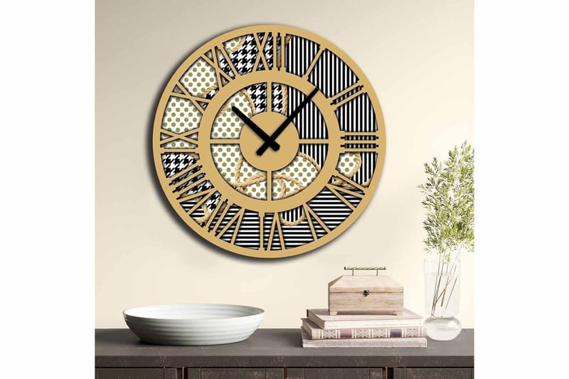 Diyadin Dekorativt ur 50 cm Rund - Flerfarvet - Boligtilbehør - Vægdekoration - Vægure & Ure