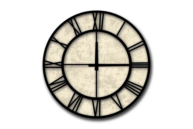 Diyadin Dekorativt ur 50 cm Rund, Flerfarvet