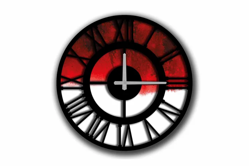 Diyadin Dekorativt ur 50 cm Rund, Flerfarvet