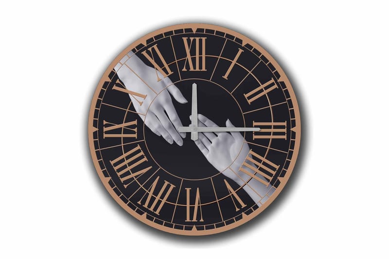 Diyadin Dekorativt ur 50 cm Rund, Flerfarvet