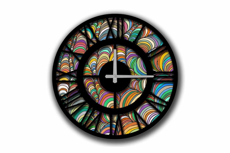 Diyadin Dekorativt ur 50 cm Rund, Flerfarvet