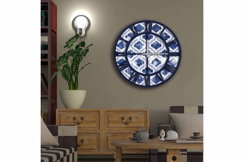 Diyadin Dekorativt ur 50 cm Rund - Flerfarvet - Boligtilbehør - Vægdekoration - Vægure & Ure