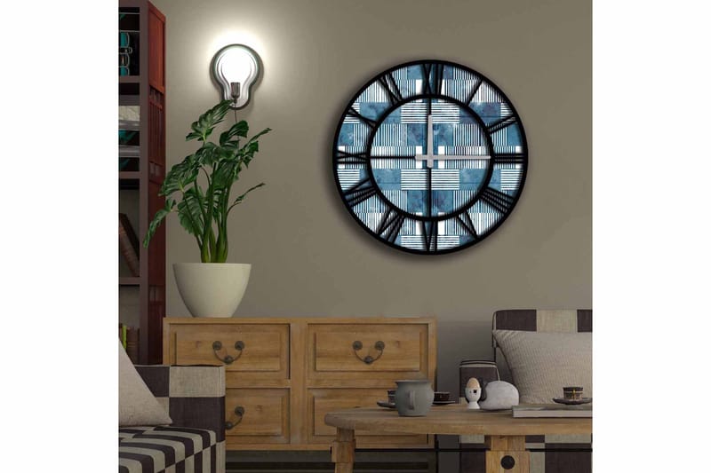 Diyadin Dekorativt ur 50 cm Rund - Flerfarvet - Boligtilbehør - Vægdekoration - Vægure & Ure