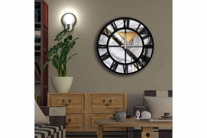 Diyadin Dekorativt ur 50 cm Rund - Flerfarvet - Boligtilbehør - Vægdekoration - Vægure & Ure