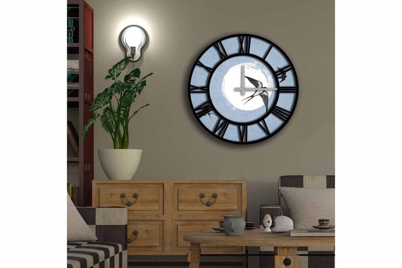 Diyadin Dekorativt ur 50 cm Rund - Flerfarvet - Boligtilbehør - Vægdekoration - Vægure & Ure